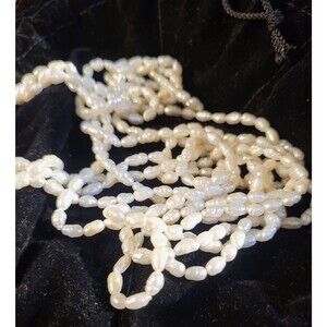Vintage 3-Strand Twist Ivory Luminescent Freshwater RICE PEARL Necklace 15 Inch
